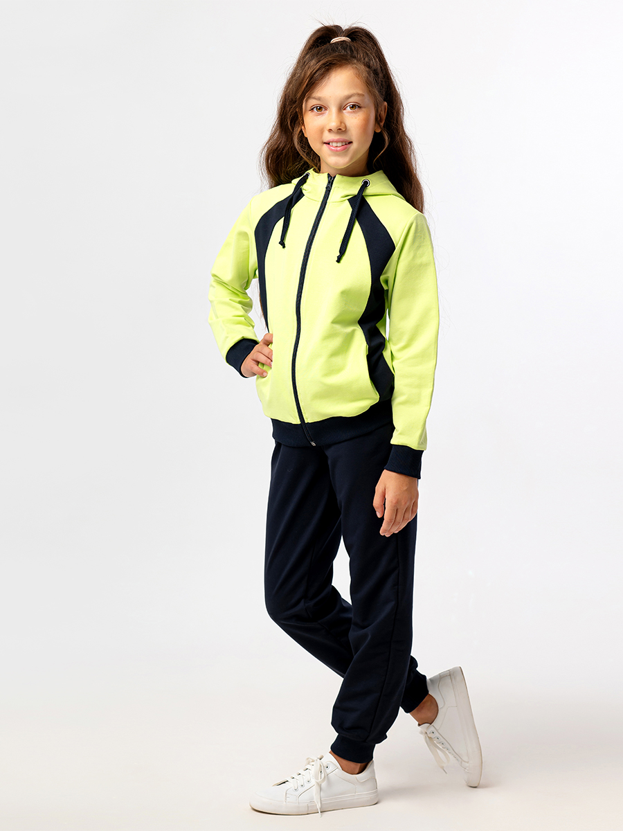 Спортивный костюм RODOS М-258/темно-синий_салатовый - фото 1
