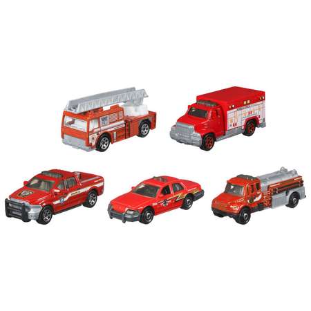Игровой набор Matchbox Пожарная техника 5шт 1:64