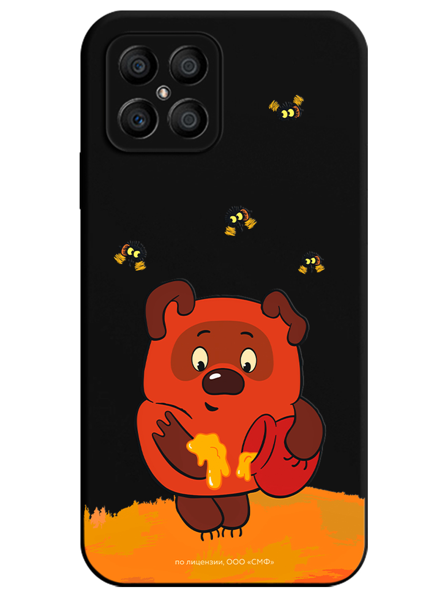 Силиконовый чехол Mcover для смартфона Honor X8 Союзмультфильм Медвежонок и мед - фото 1