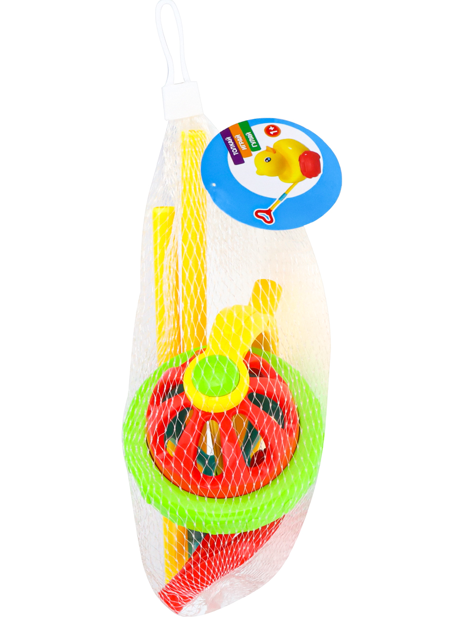 Игрушка Рыжий кот каталка Шар с колокольчиком - фото 2