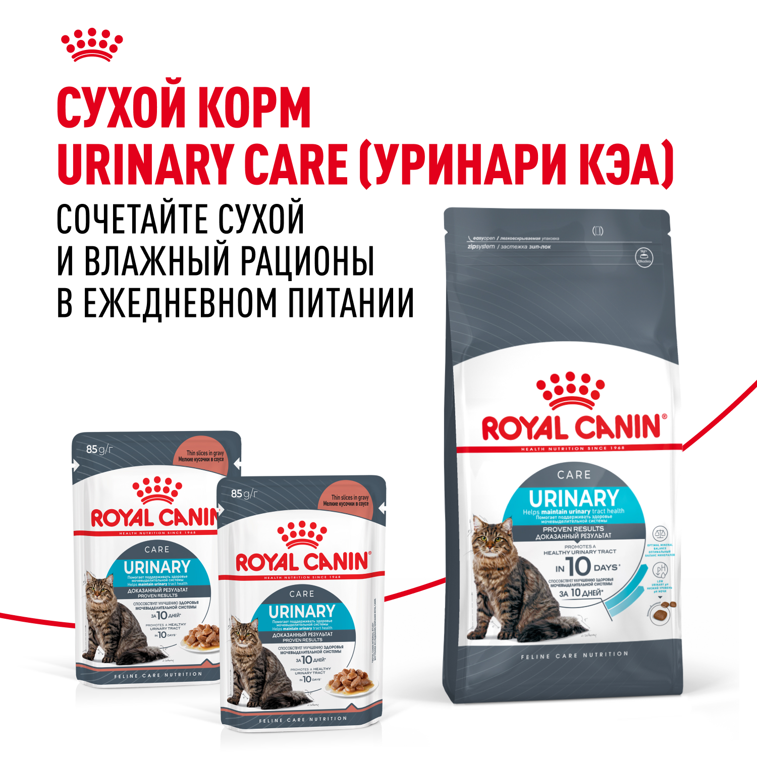 Корм для кошек ROYAL CANIN Urinary Care для поддержания здоровья мочевыделительной системы 85г - фото 8