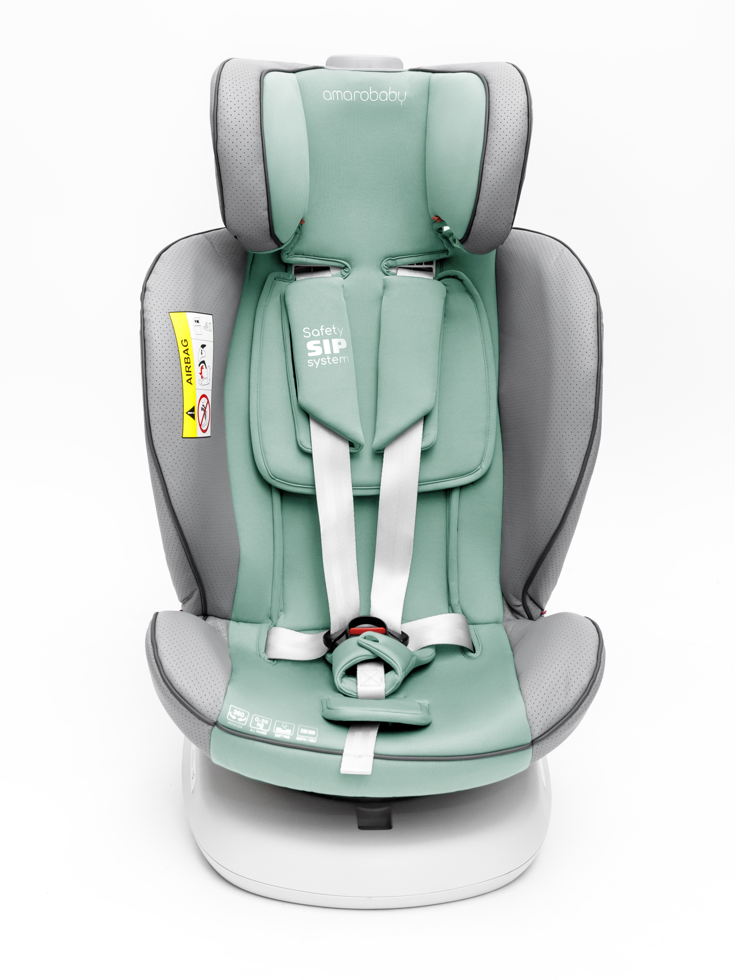 Автокресло Amarobaby Champion Isofix 0+/1/2/3 (0-36 кг) бирюзовый - фото 25