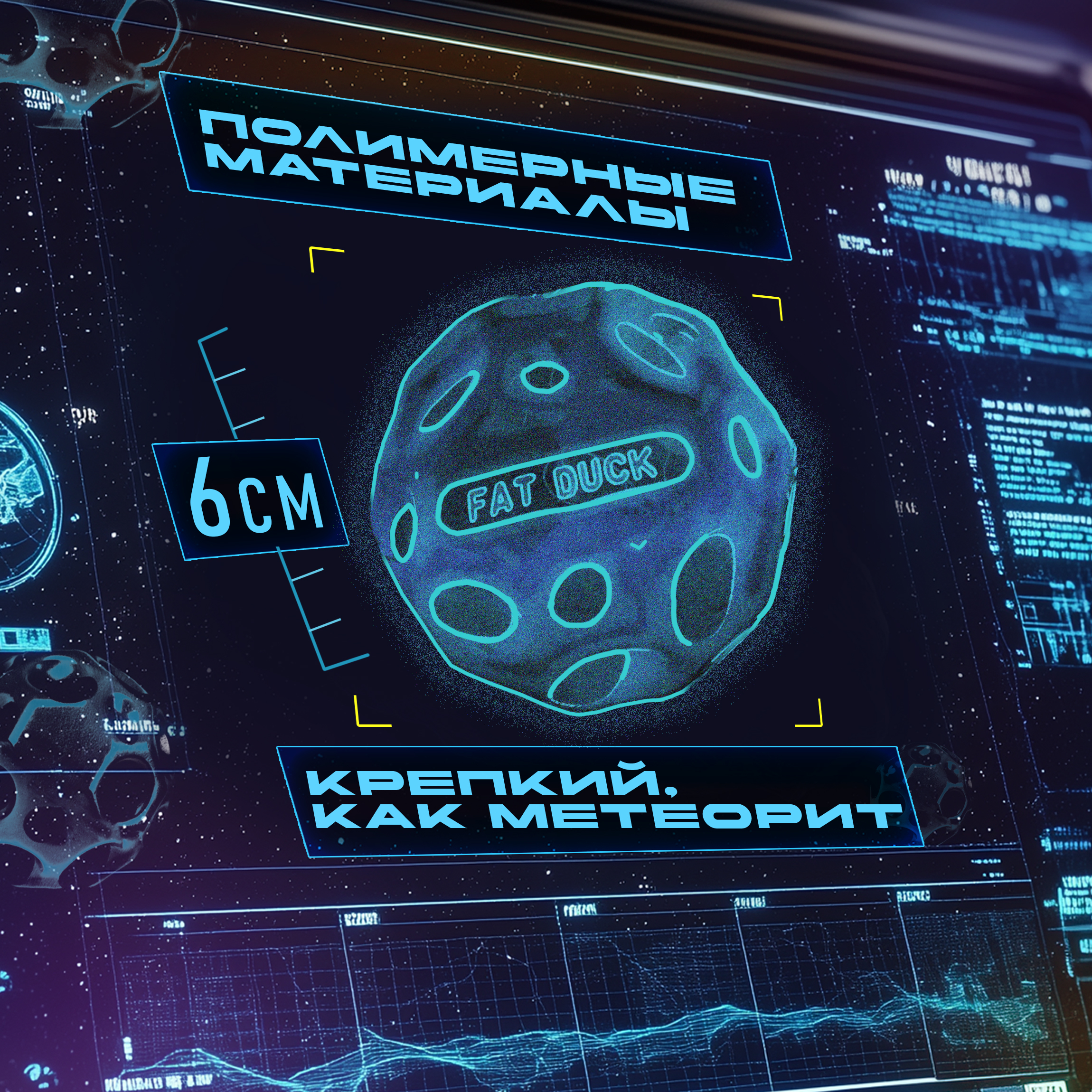 Мяч детский moon ball Крутой Замес 1TOY попрыгунчик лунный галактический мон бол светло-желтый - фото 2