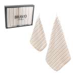 Полотенце BRAVO Лайн 35*75 + 50*100 бежевый 2 шт.