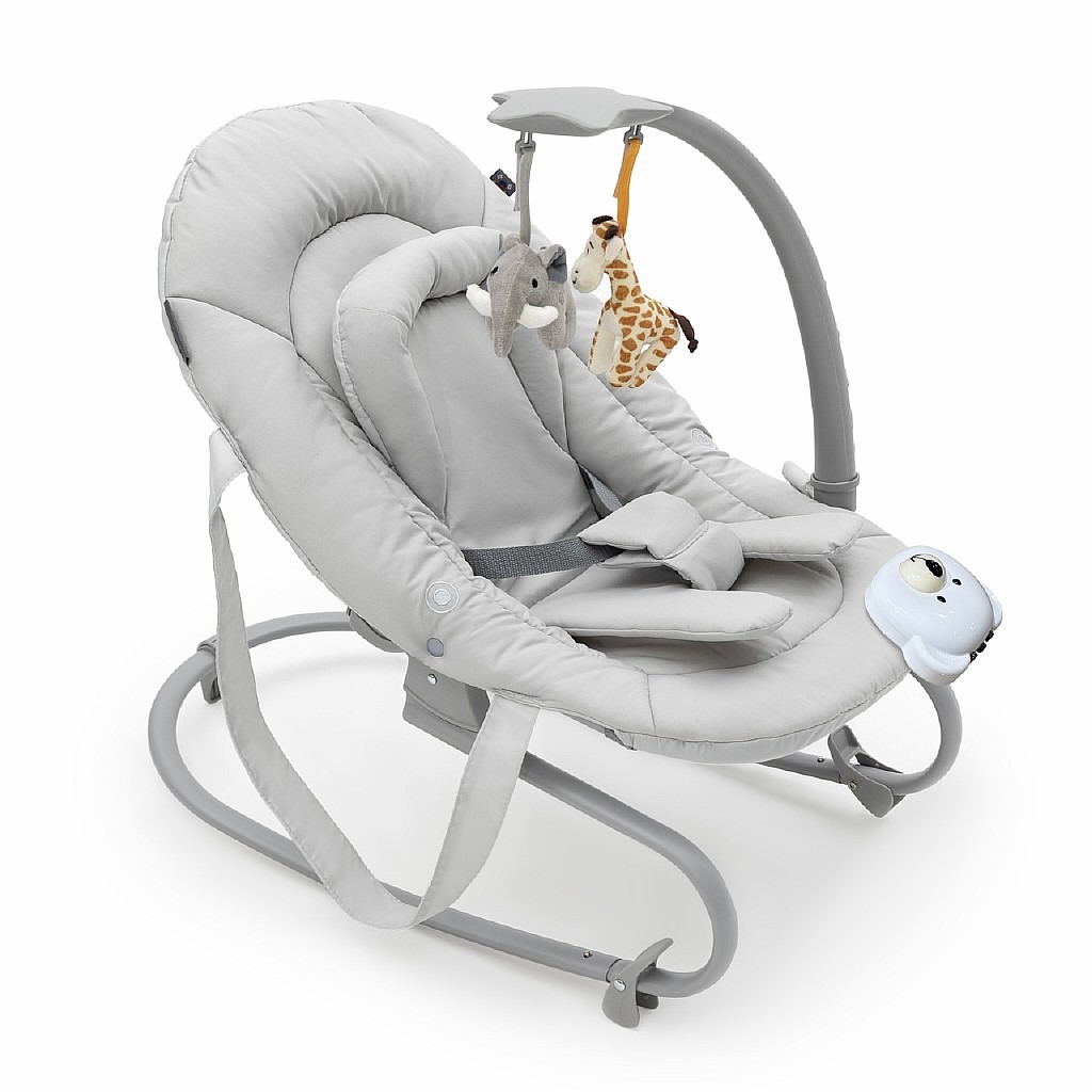Стульчик для кормления agex Seat’n Sleep серый - фото 9