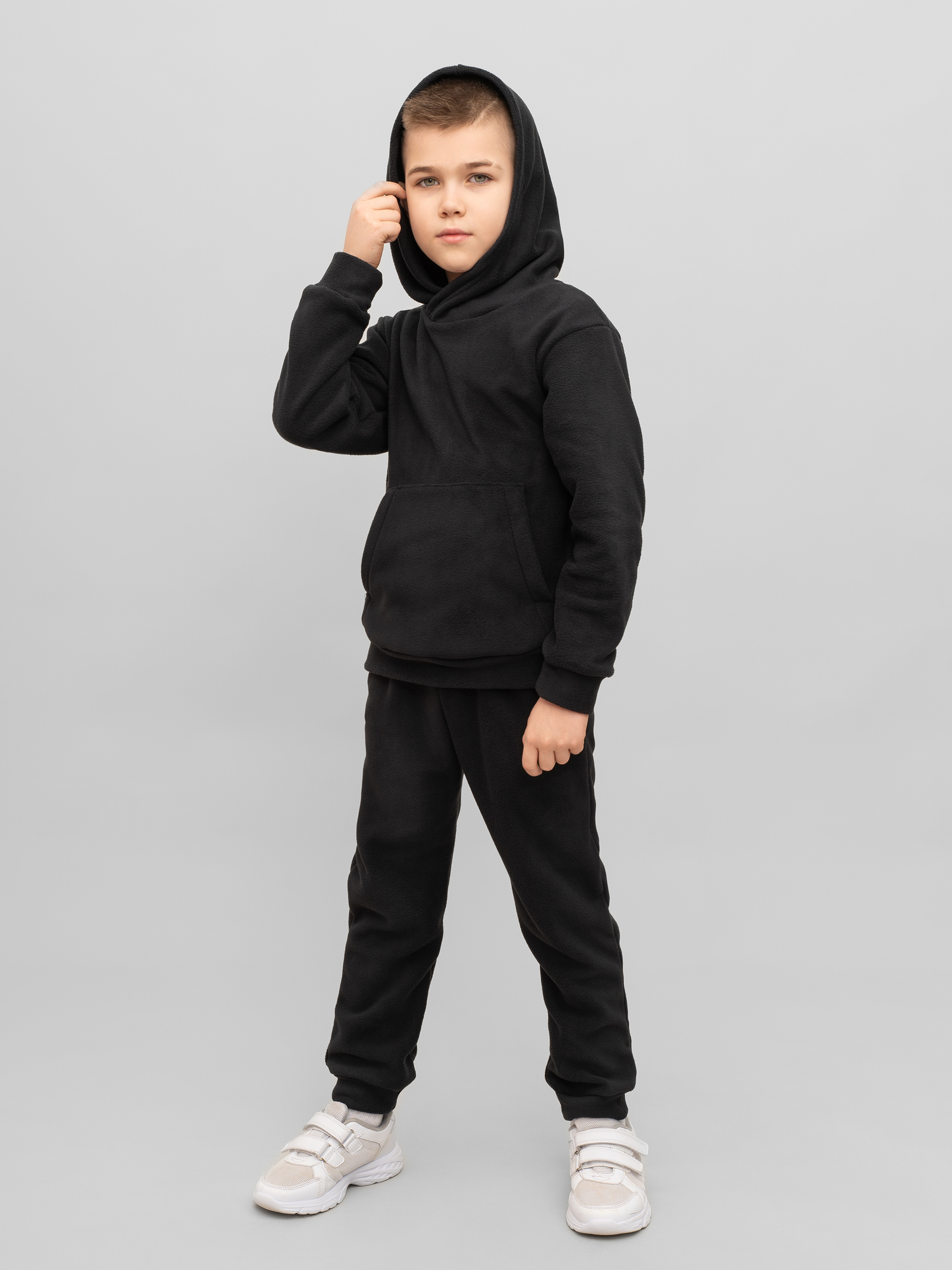 Худи и брюки Утенок 7043г(ш) черный - фото 28