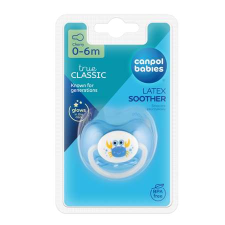 Пустышка Canpol Babies латекс классическая от 0 мес. 1 шт. в ассортименте