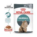 Корм влажный для кошек ROYAL CANIN Hairball Care 85г соус в целях профилактики образования волосяных комочков в желудочно-кишечном тракте пауч