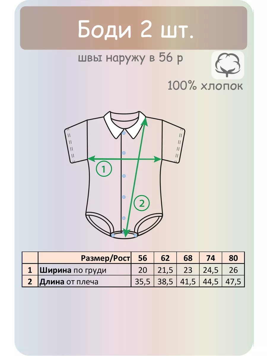 Боди 2 шт Шустрая пчелка 870002ПолоскаБантик - фото 11