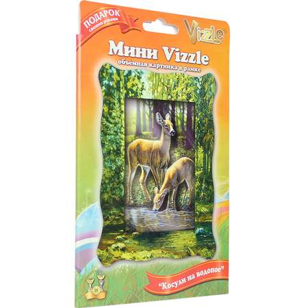 Объемная картина VIZZLE Косули на водопое