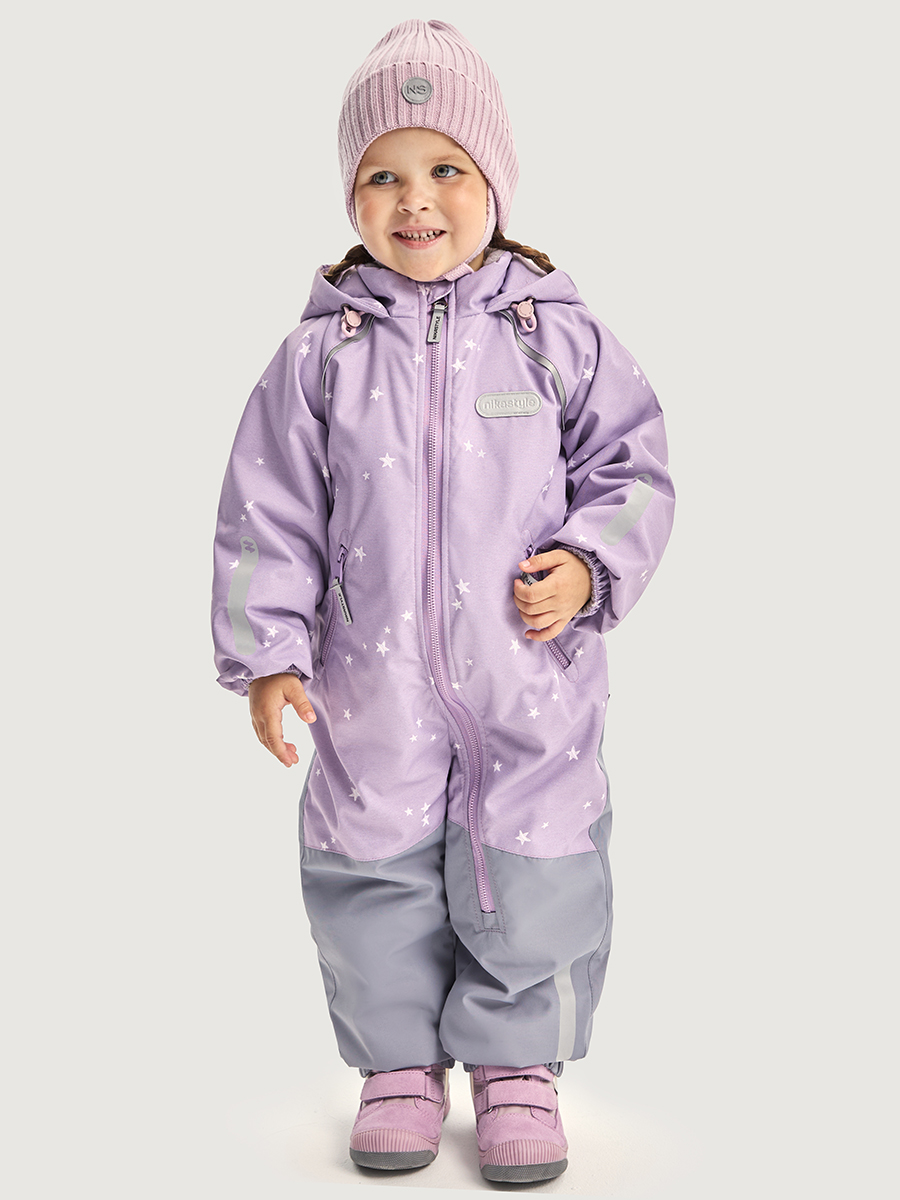 Комбинезон NIKASTYLE 8м0626 пудра/светло-серый - фото 1