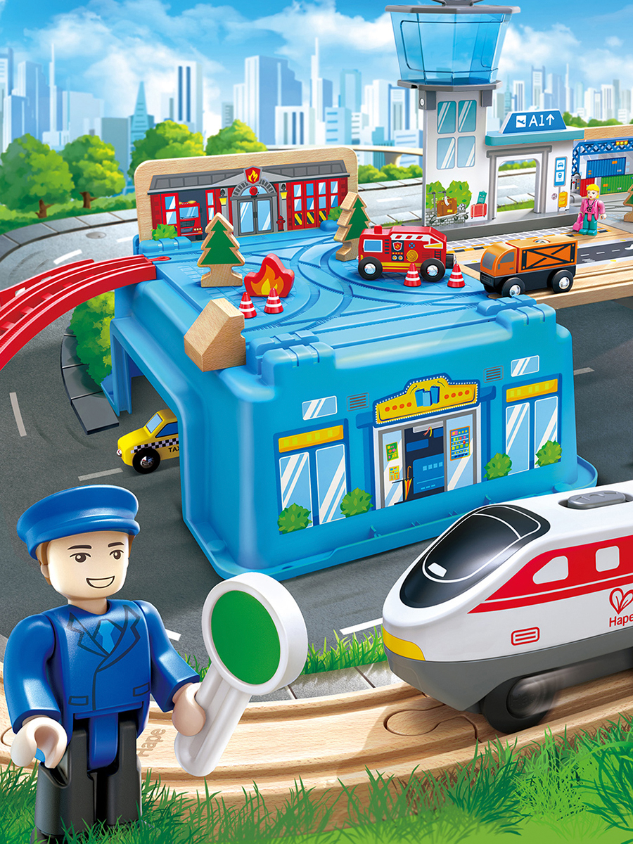 Набор железнодорожный Hape E3773_HP - фото 9