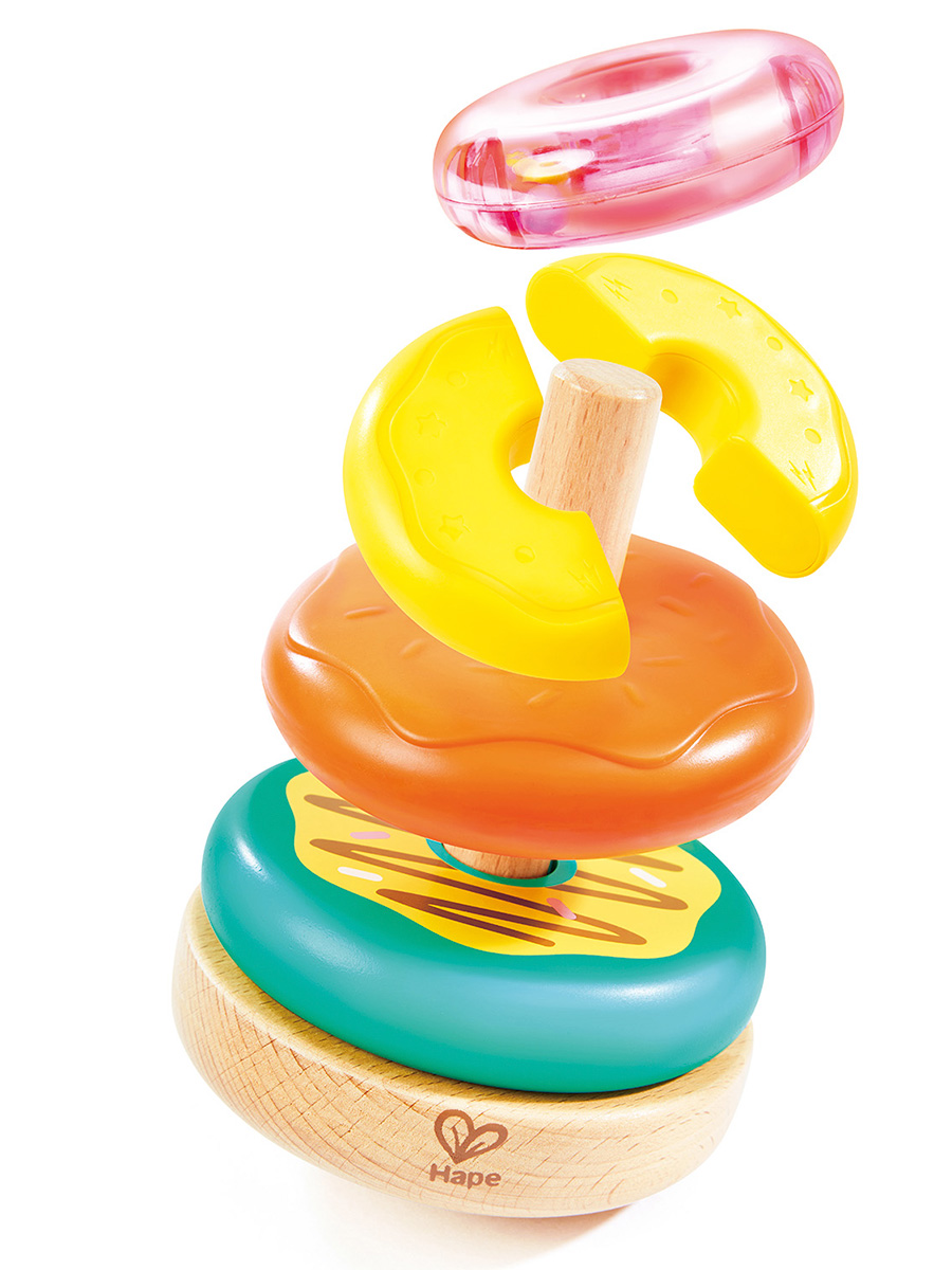 Игрушка Hape пирамидка Башня пончиков - фото 8