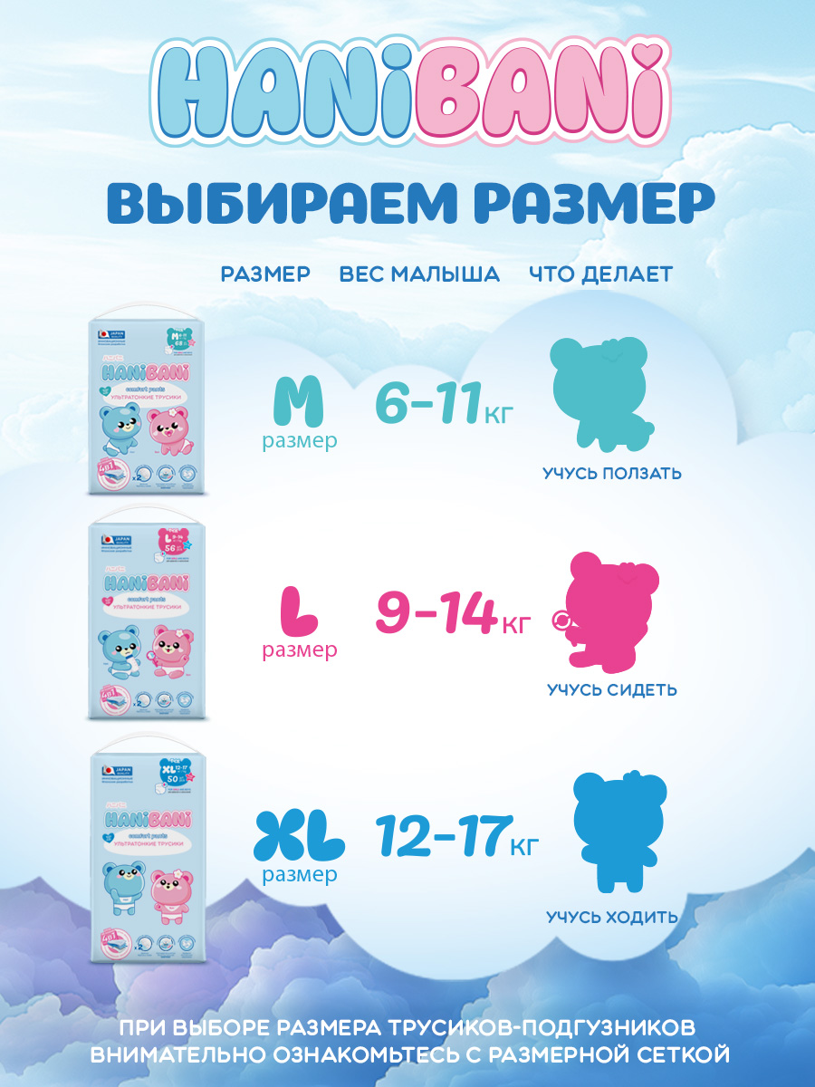 Подгузники HANIBANI Comfort M (6-11 кг) 68 шт. - фото 12