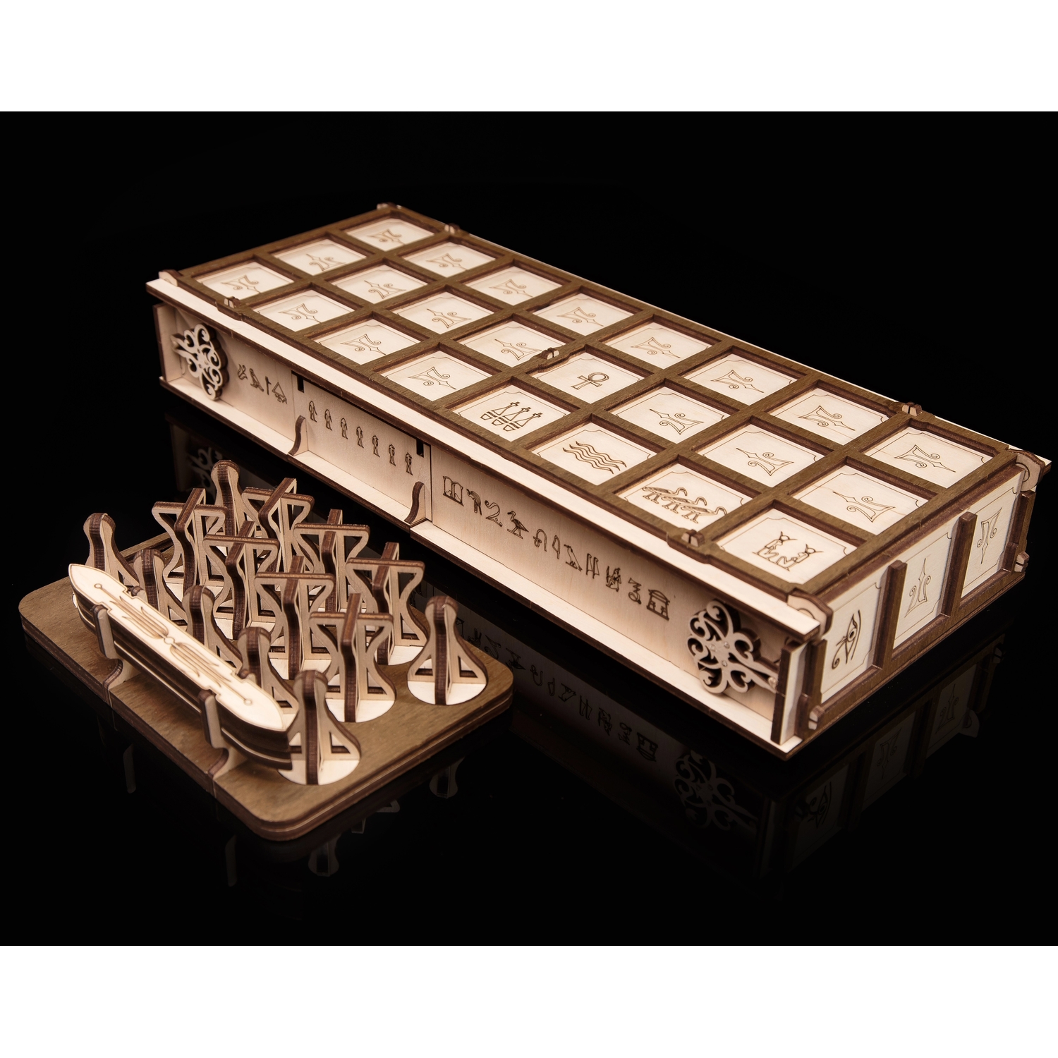 Конструктор Eco Wood Art Gameset Ур и Сенет деревянный 237 дет. - фото 10