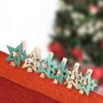 Деревянные прищепки NEON-NIGHT Звездочки бирюзовые 6 шт