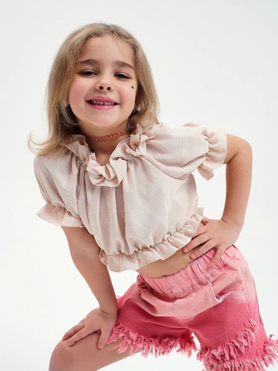 Топ RuStyle Топ-рюшк-однот-беж - фото 1