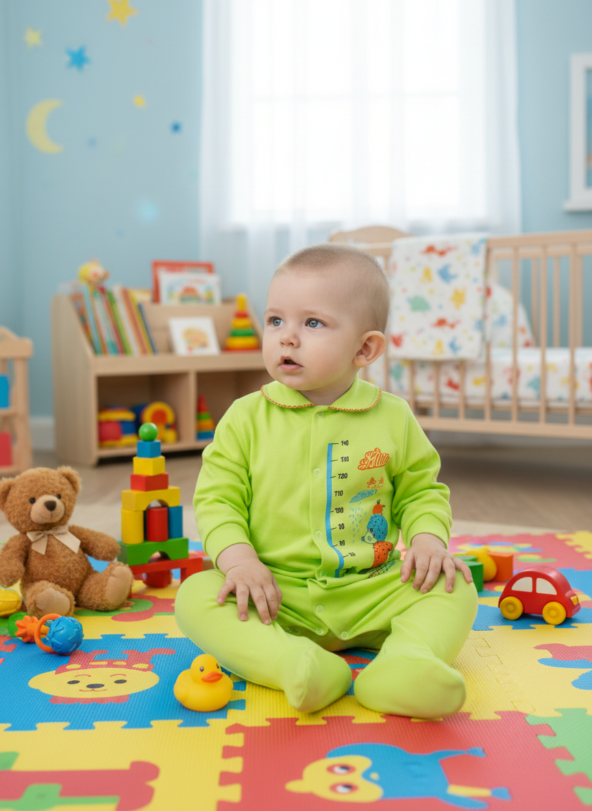 Комбинезон Утенок 260п салат ежата - фото 2