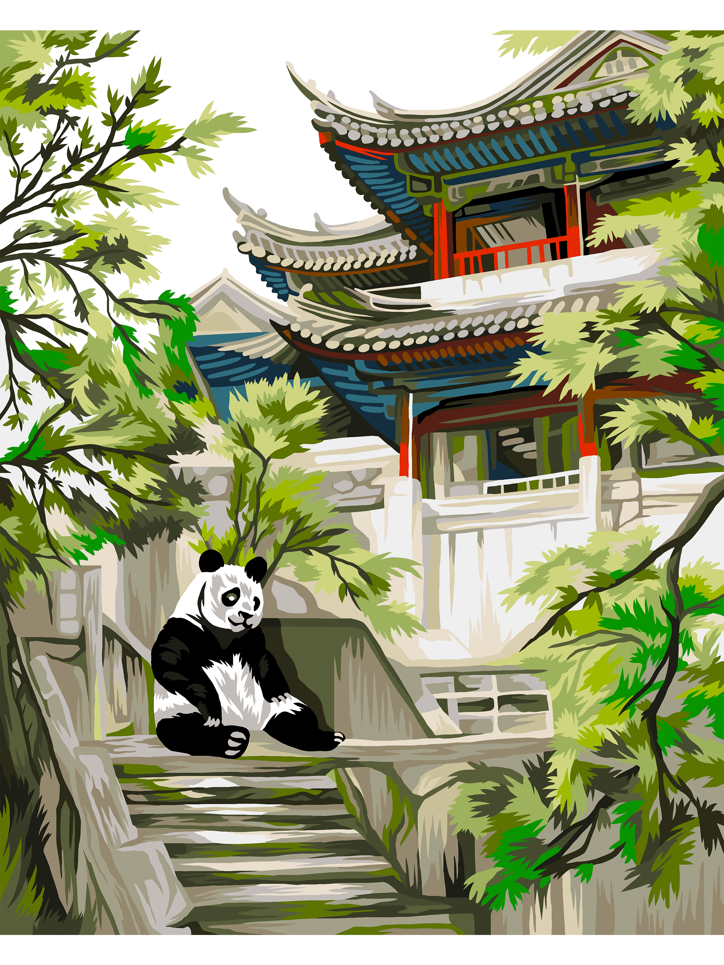 Картина по номерам Art sensation Китайский сад в ассортименте - фото 2