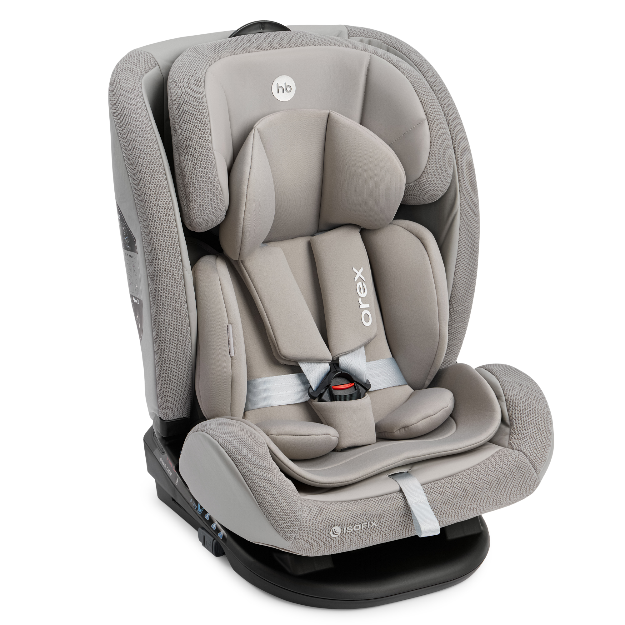 Автокресло Happy Baby Orex Isofix 0+/1/2/3 (0-36 кг) серый - фото 18