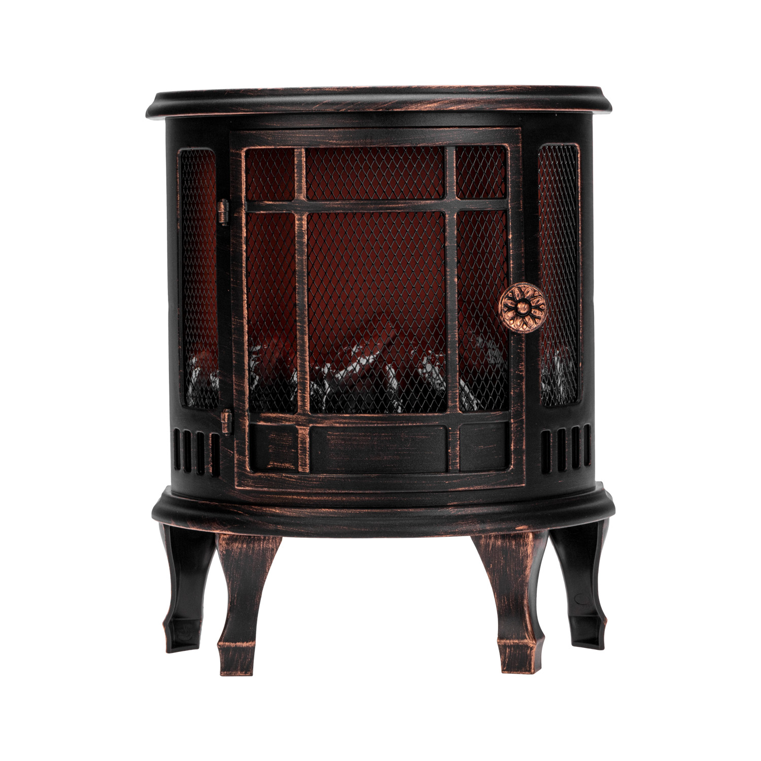 Светодиодный камин NEON-NIGHT «Винтаж-мини» с эффектом живого огня бронзовый - фото 11