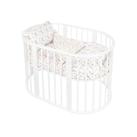 Комплект постельного белья Lemony kids в овальную кроватку Geese Белый 3 предмета