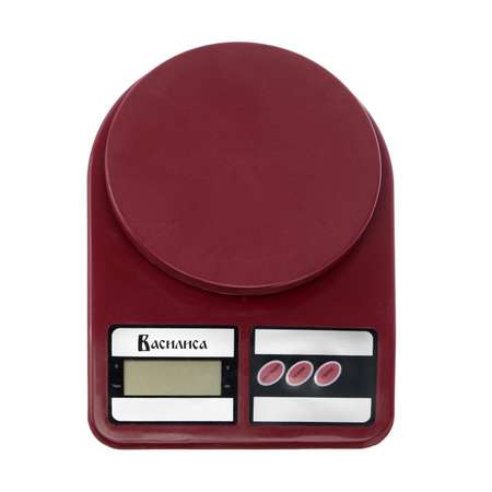 Весы кухонные Luazon Home ВА-012 электронные до 5 кг бордовые