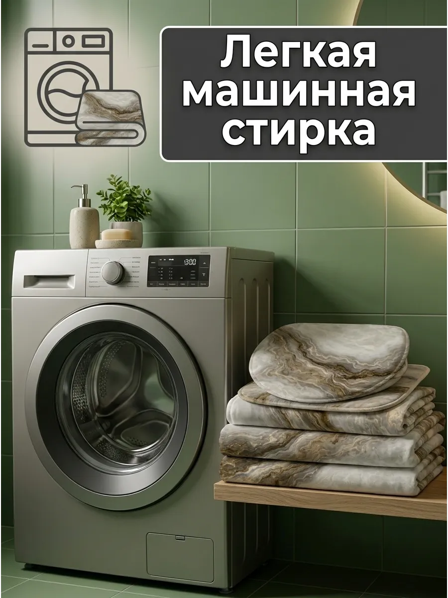 Комплект для ванной SOFANNA ковриков и штора - фото 3