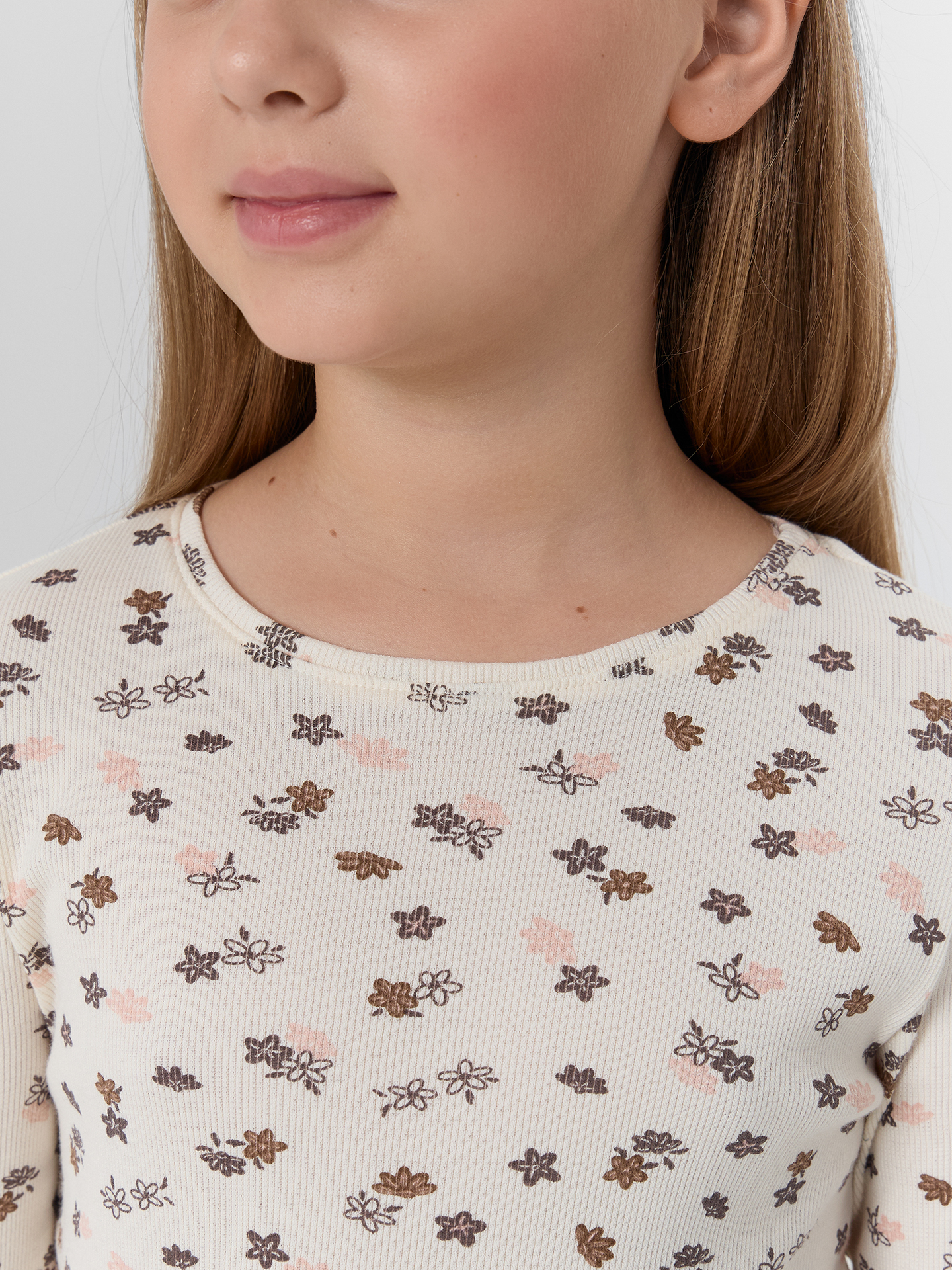 Лонгслив Mark Formelle (Марк Формэль) 127885/цветочки на молочном - фото 5
