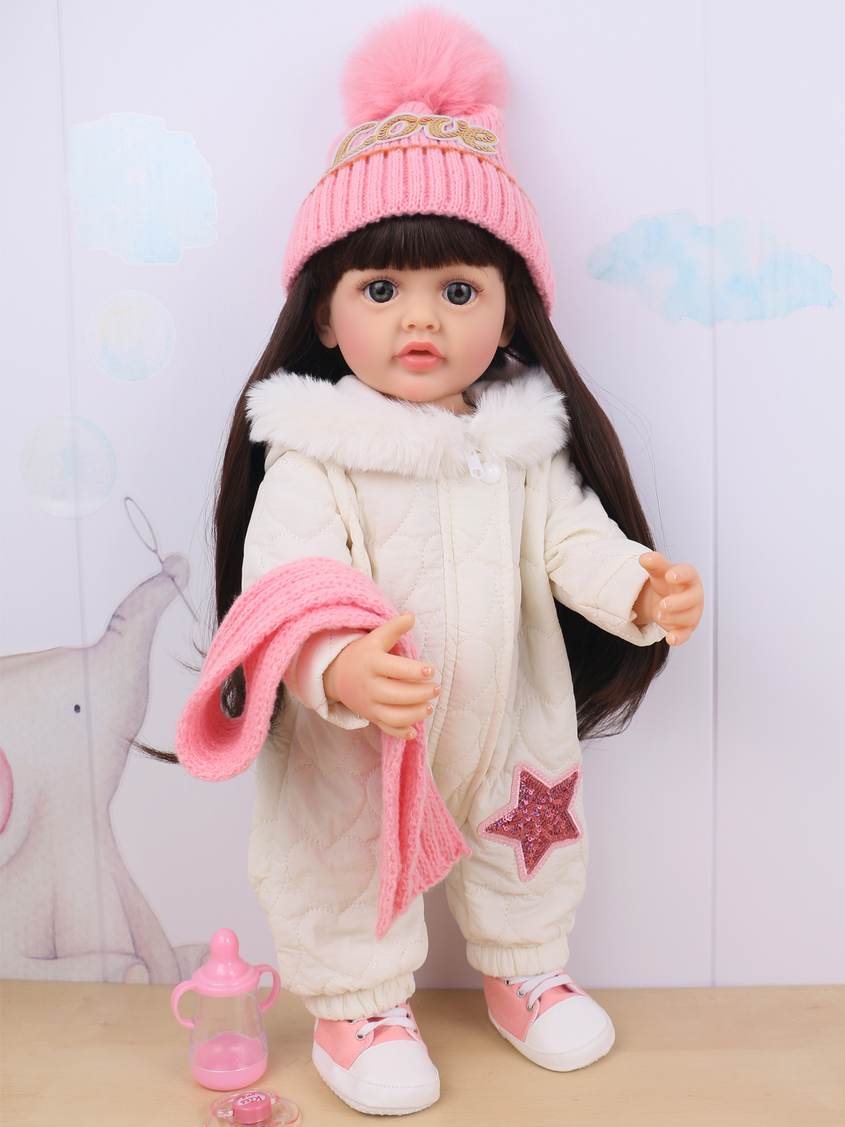 Кукла классическая QA BABY Реборн большая девочка Эстель высота 55 см KD22917B - фото 16