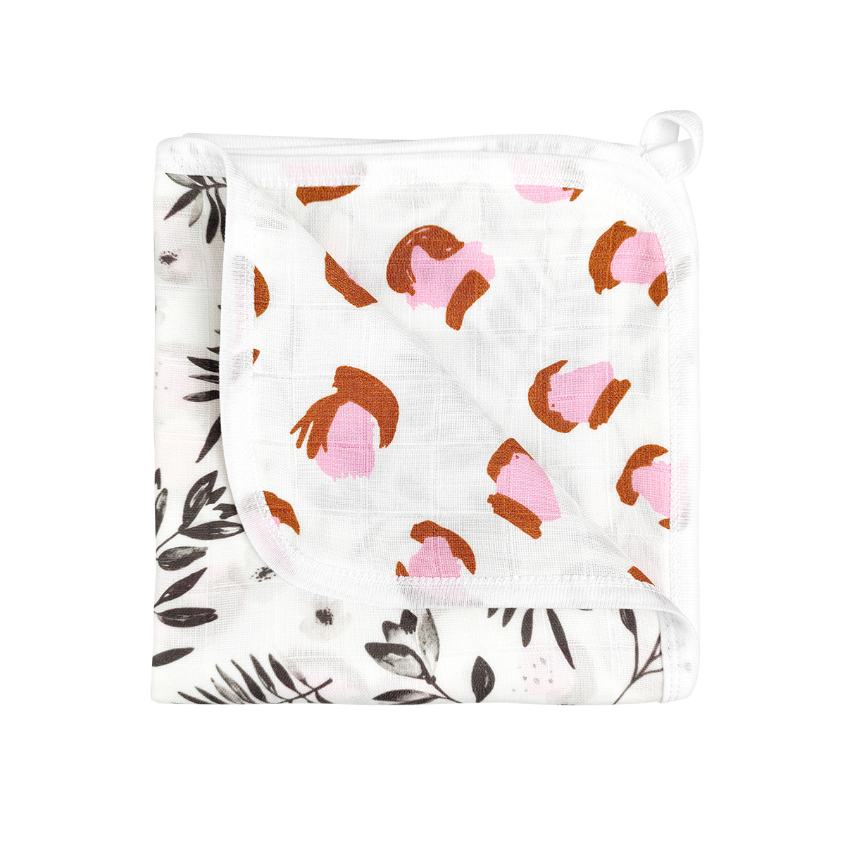 Одеяло Mjolk Цветы 80 x 80 см муслин - фото 2