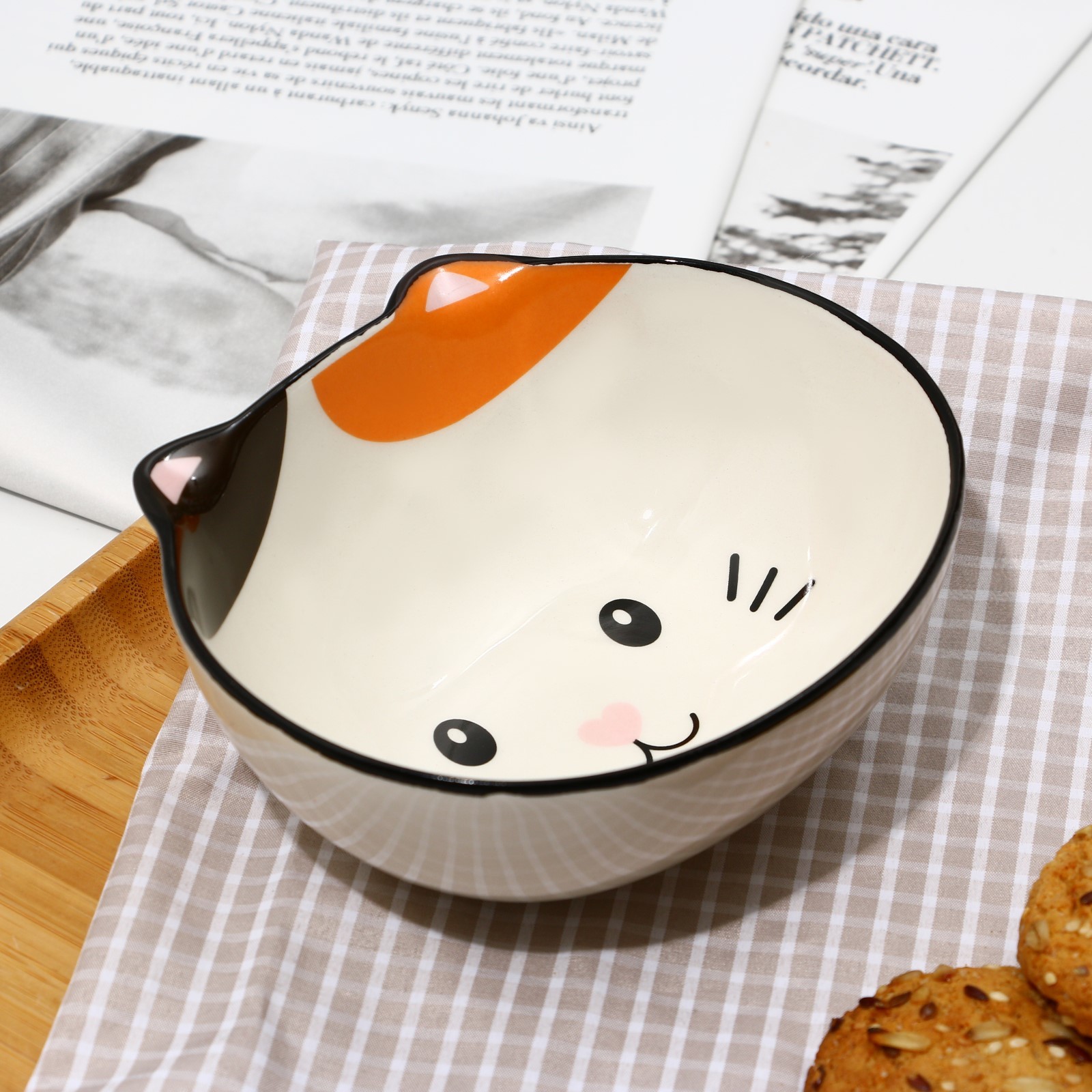 Глубокая тарелка Дорого внимание Котик 13 х 11 х 5 5 см - фото 2