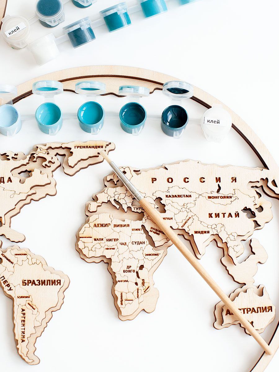 Набор для творчества ЧудоСветик сборка Карта мира - фото 6