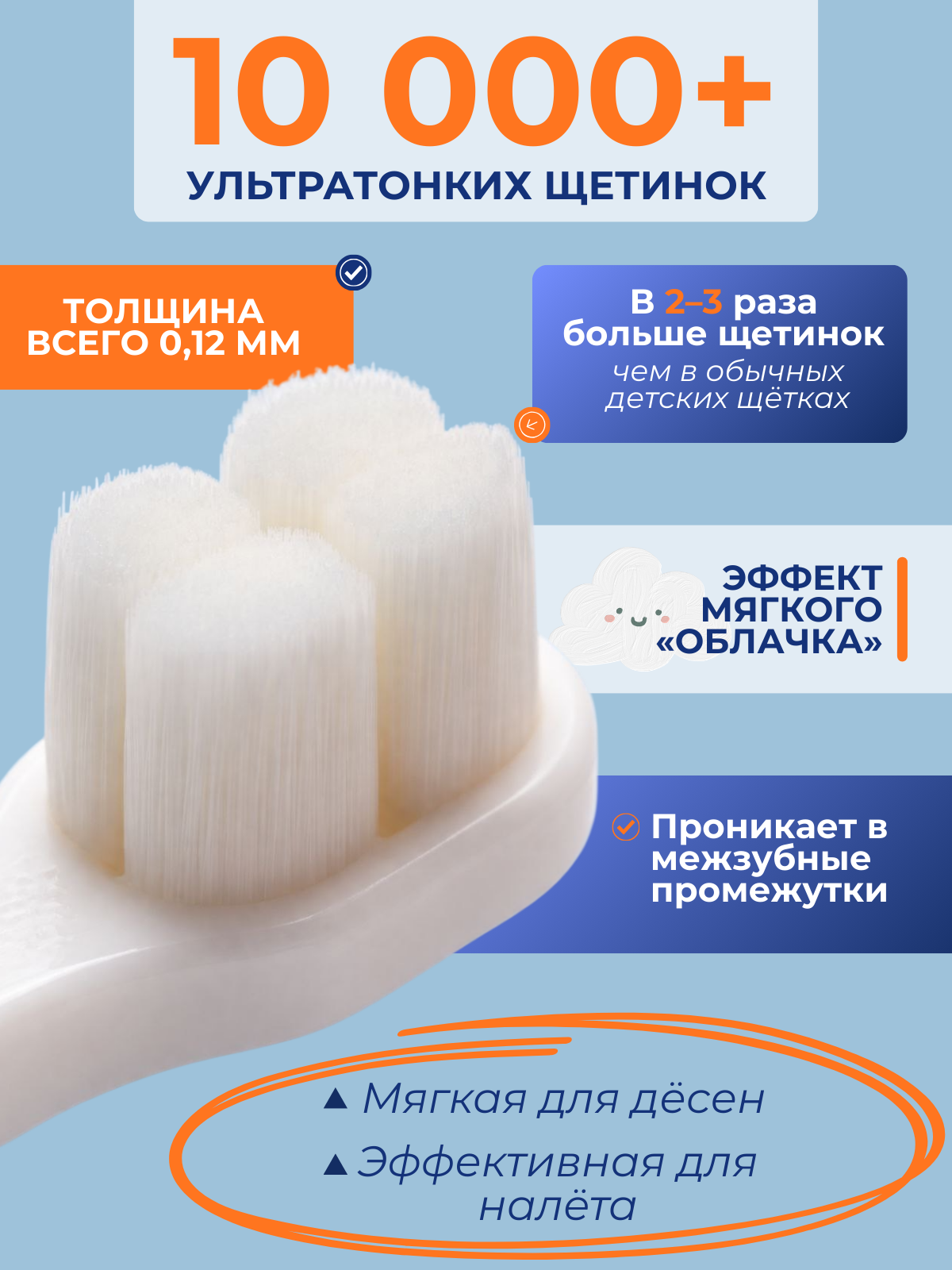 Зубная щетка классическая Чистый Зуб от 0 лет 1 шт. - фото 4