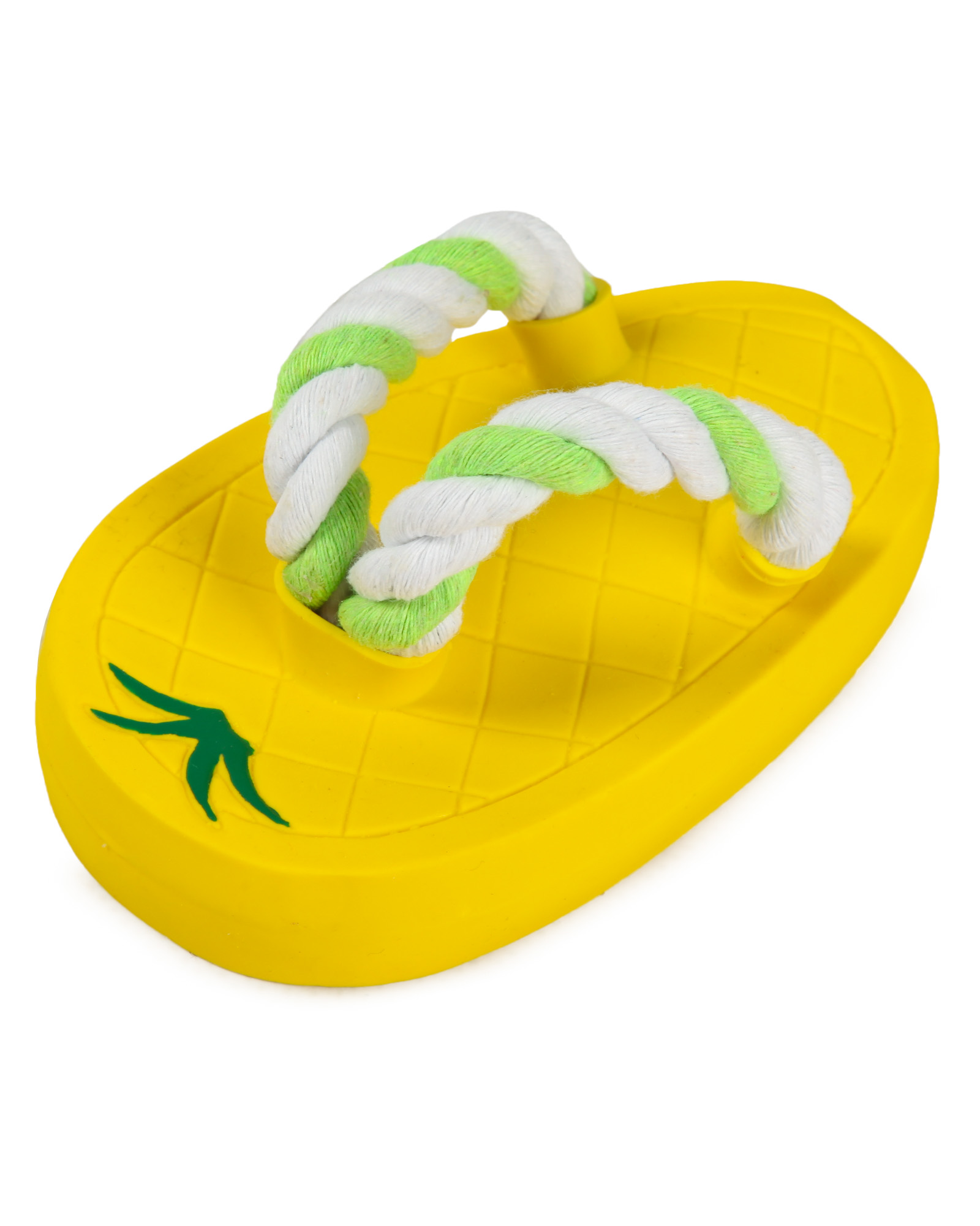 Игрушка для собак Barbaks Сланец из латекса с канатиками из хлопка пищит 12,5см - фото 1