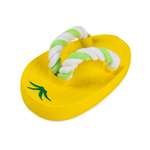 Игрушка для собак Barbaks Сланец из латекса с канатиками из хлопка пищит 12,5см