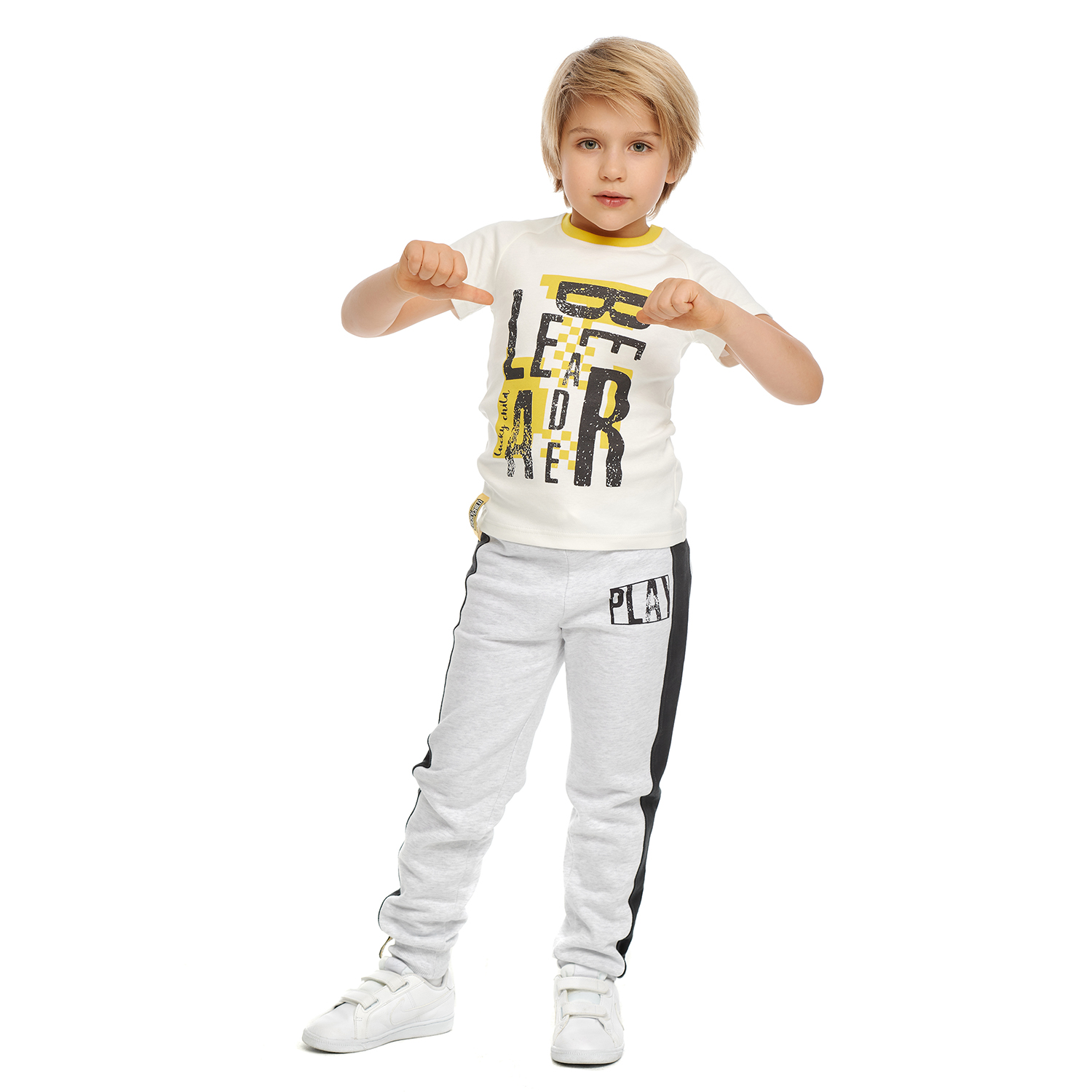 Футболка Lucky Child 95-26/2-7/молочный - фото 6