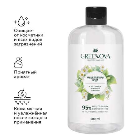 Мицеллярная вода GREENNOVA Экстракт аптечной ромашки 500 мл