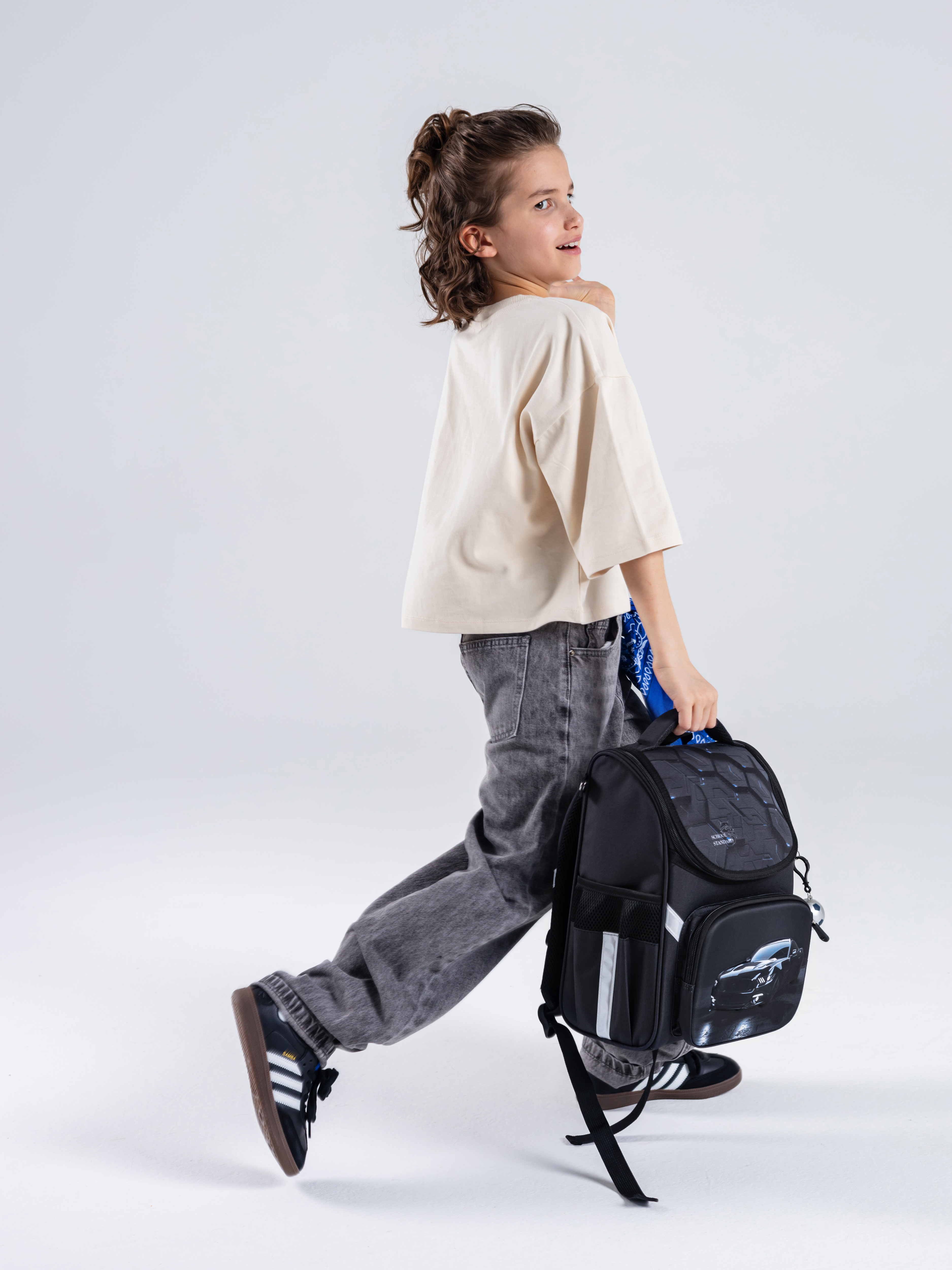 Ранец School Standard начальной школы 4 в 1 + мишка - фото 6