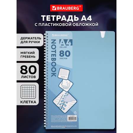Общая тетрадь Brauberg клетка 80 лист.