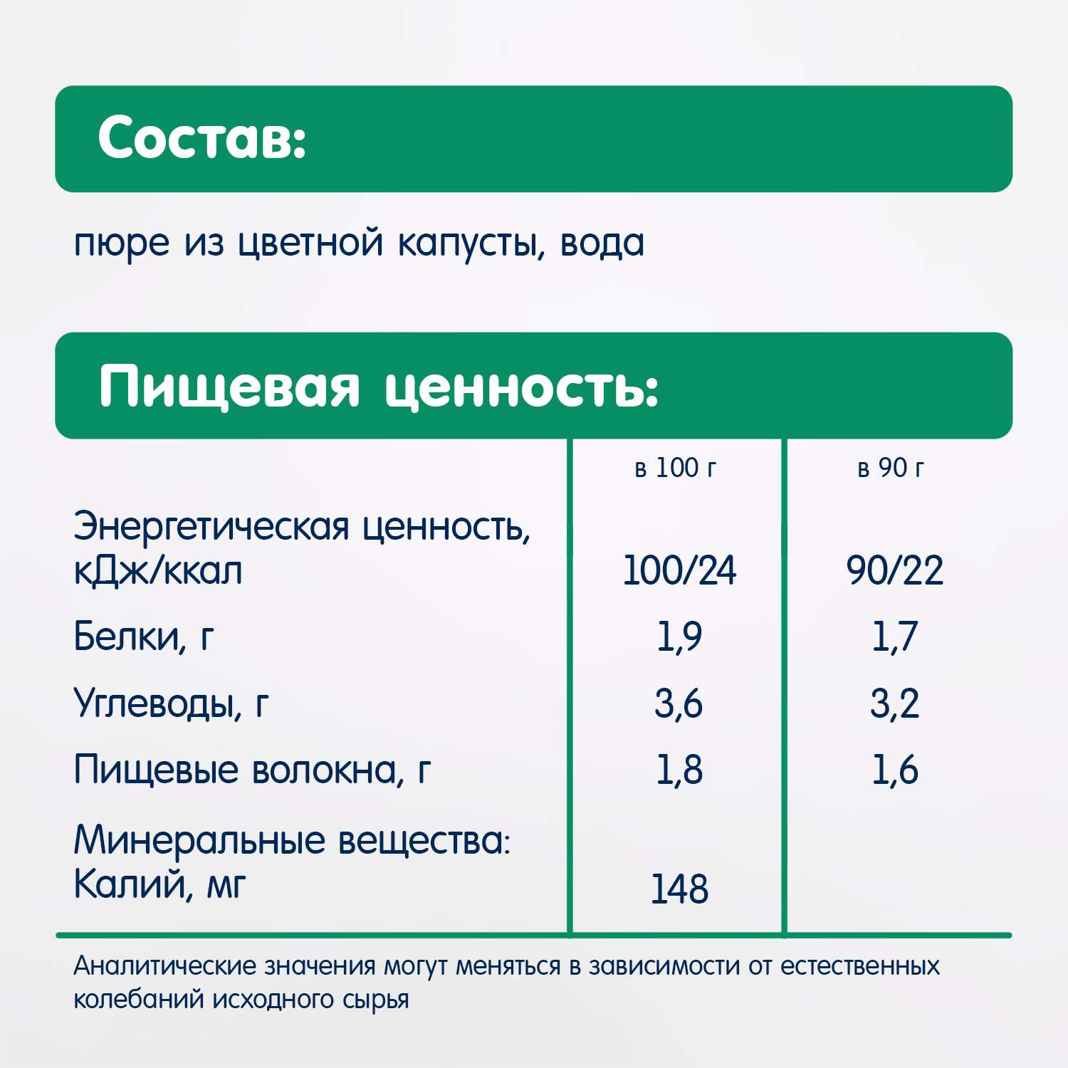 Пюре Fleur Alpine Цветная капуста с 4 мес 90 г - фото 5