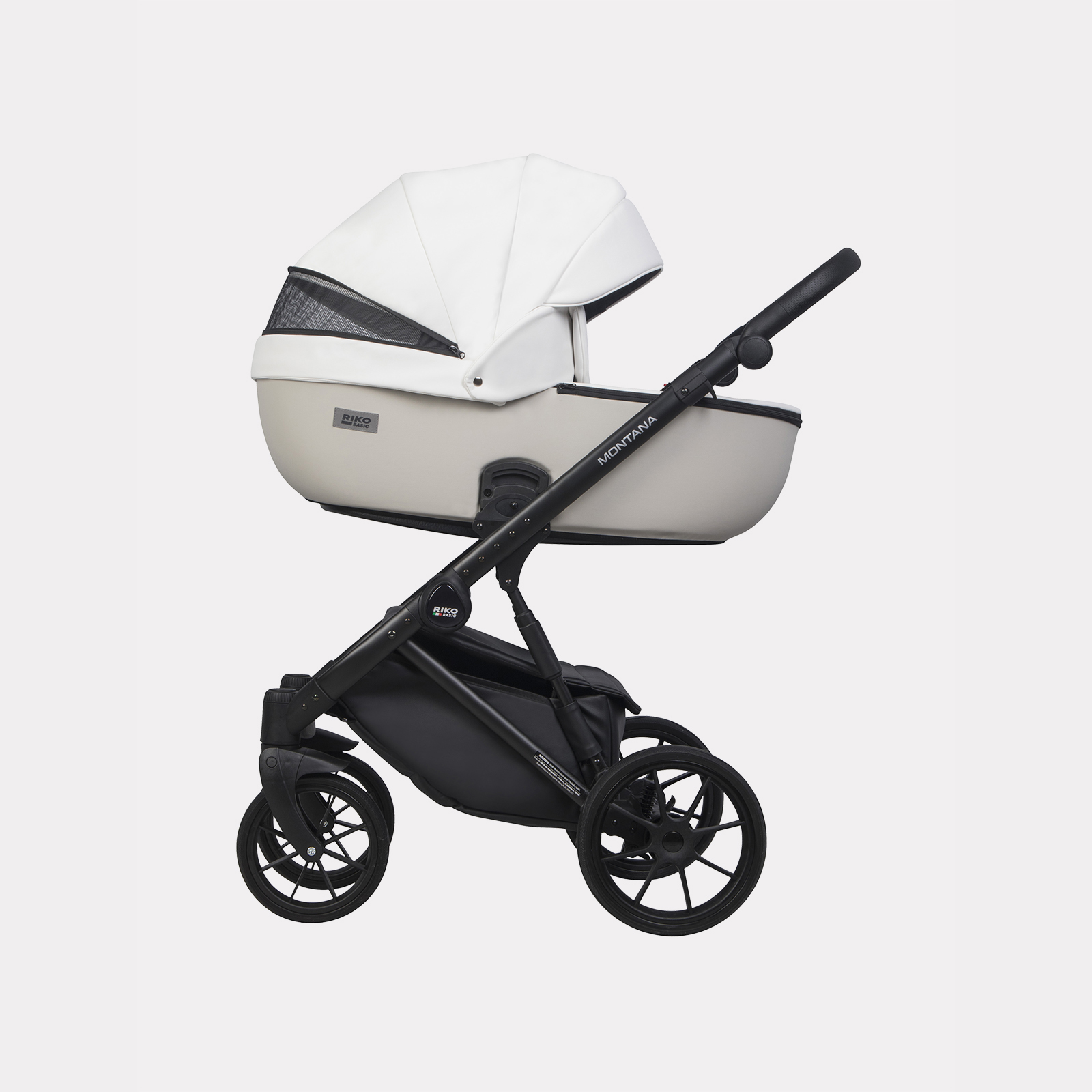 Коляска 3в1 Riko Basic Montana Ecco белый - фото 4