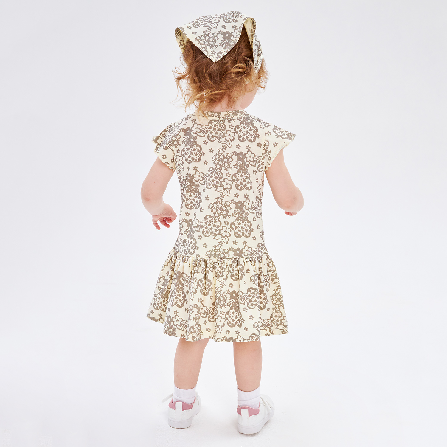 Платье и бандана Lucky Child 143-62к/цветы/2-12 - фото 6