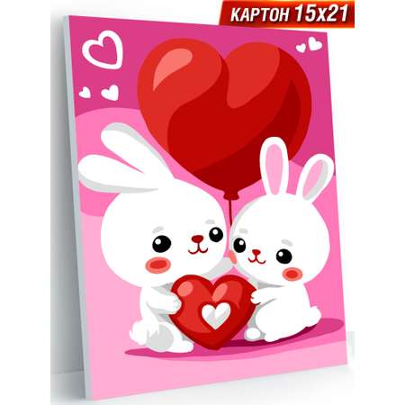 Картина по номерам Hobby Paint Влюблённые зайчата в ассортименте