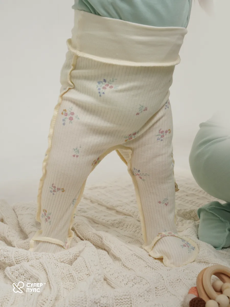Ползунки 3 шт Супер Пупс нбр/3пр/полз/SK21/зеленыецветочки - фото 8