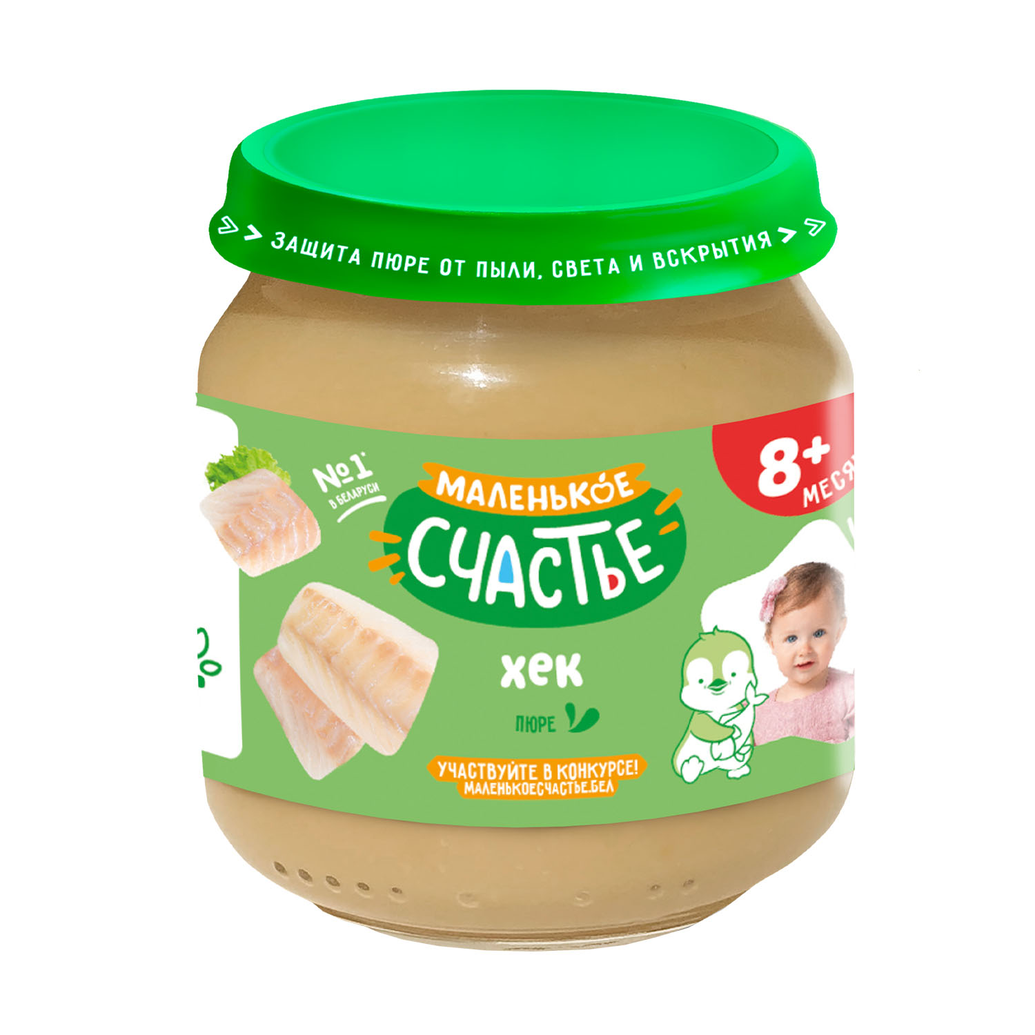 Пюре Маленькое счастье Хек с 8 мес 80 г - фото 1