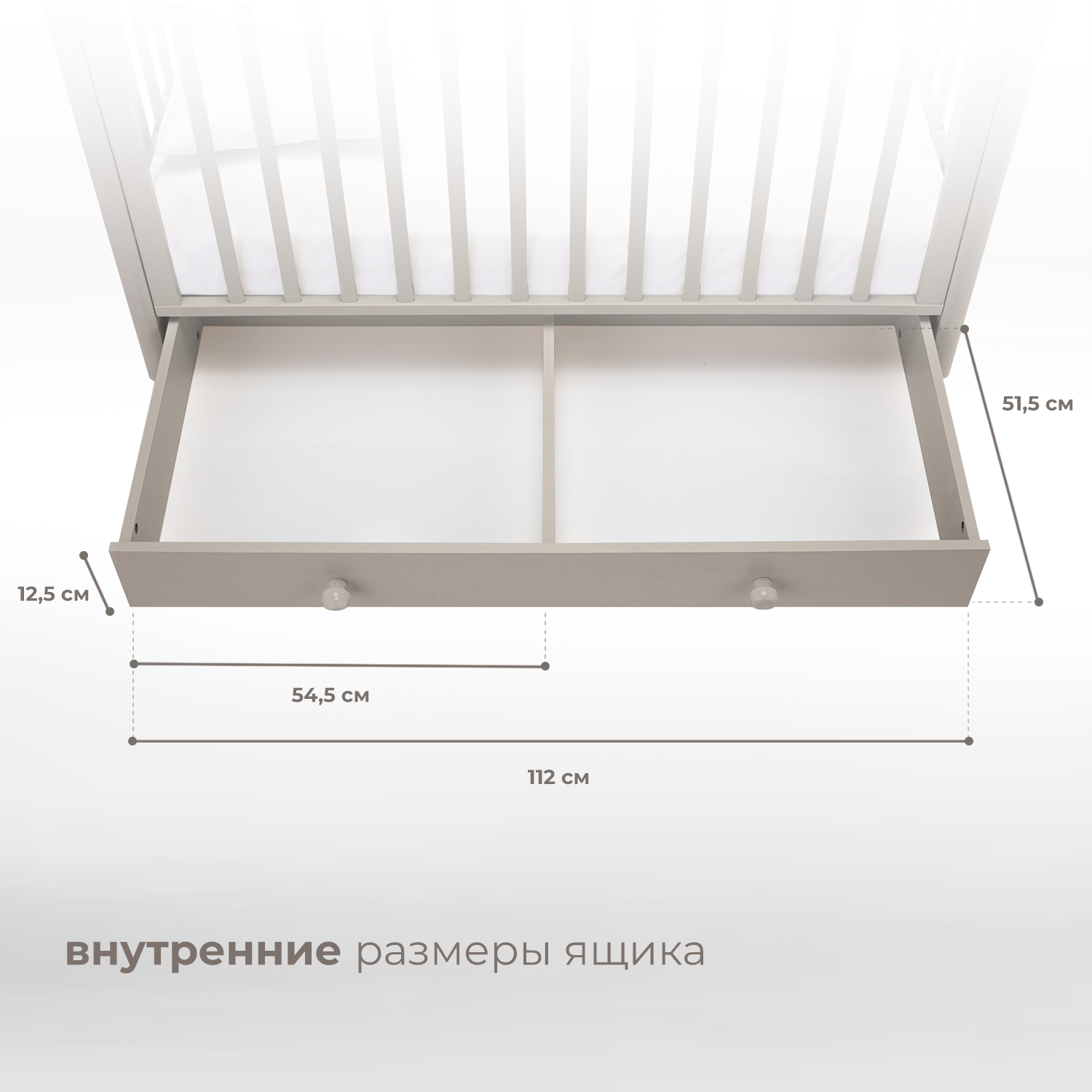 Детская кроватка Nuovita прямоугольная, продольный маятник (серый) - фото 7