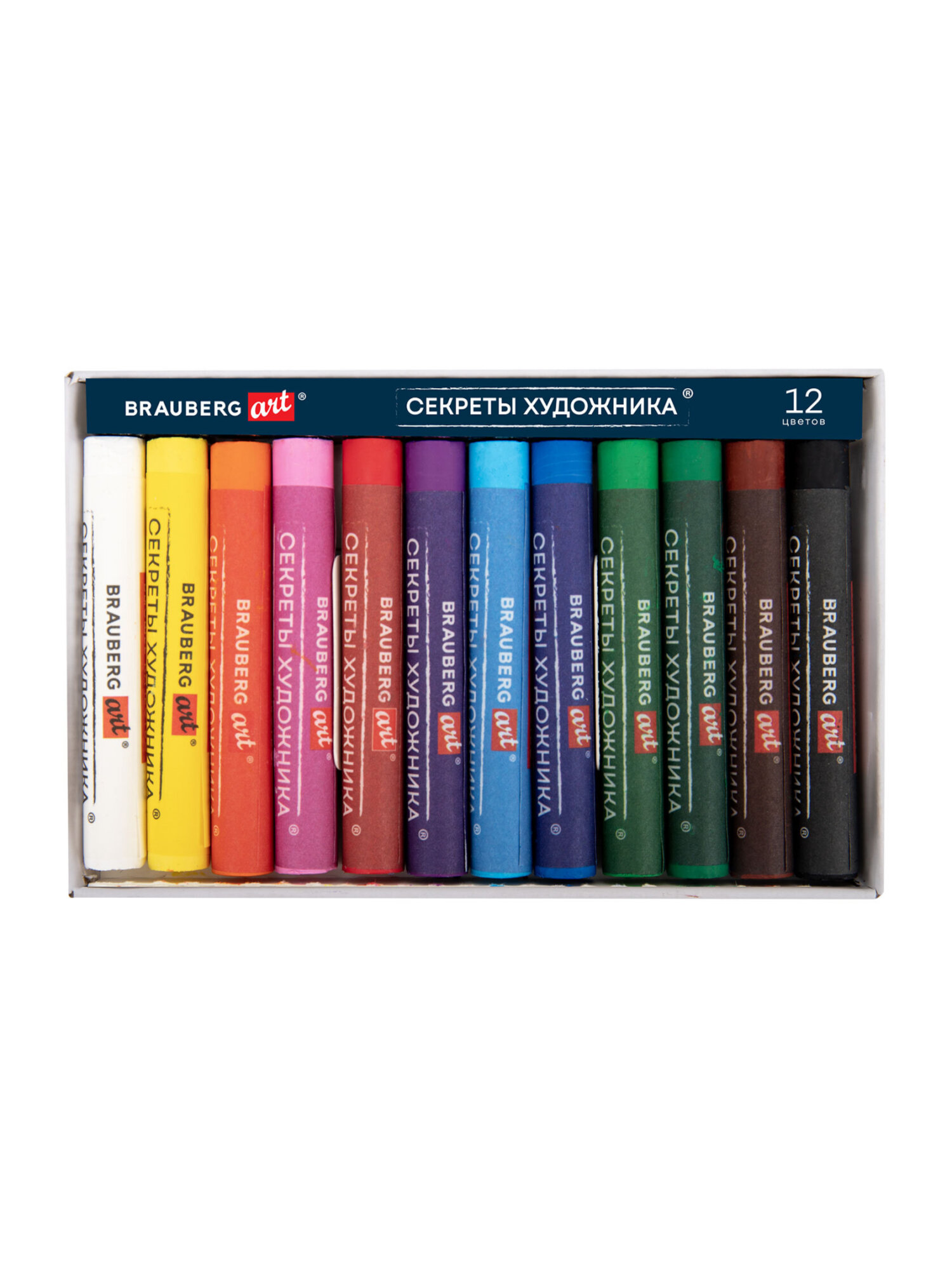 Пастель масляная Brauberg 12 шт. - фото 4