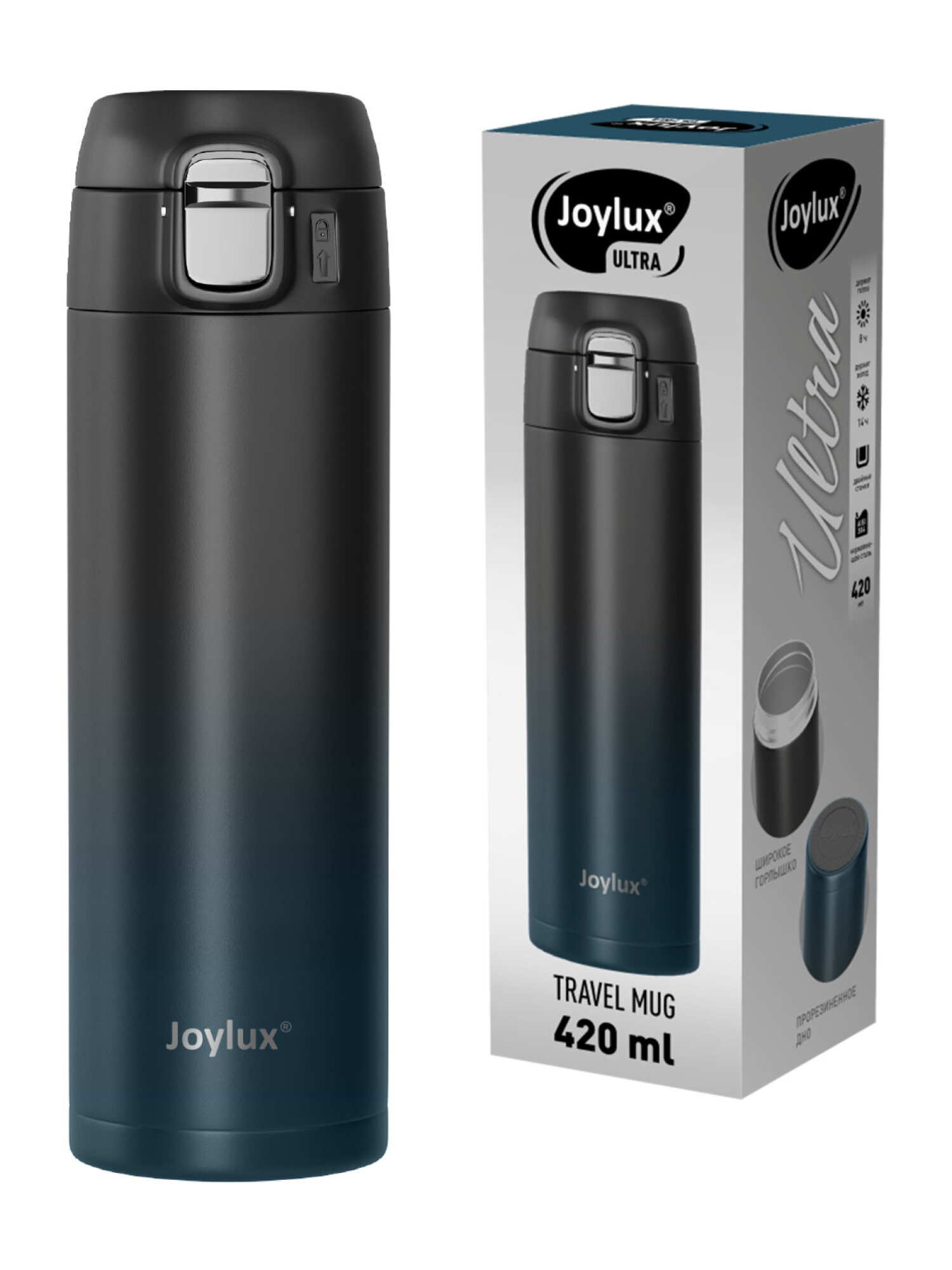 Термокружка Joylux автомобильная 420 мл для кофе и чая - фото 10
