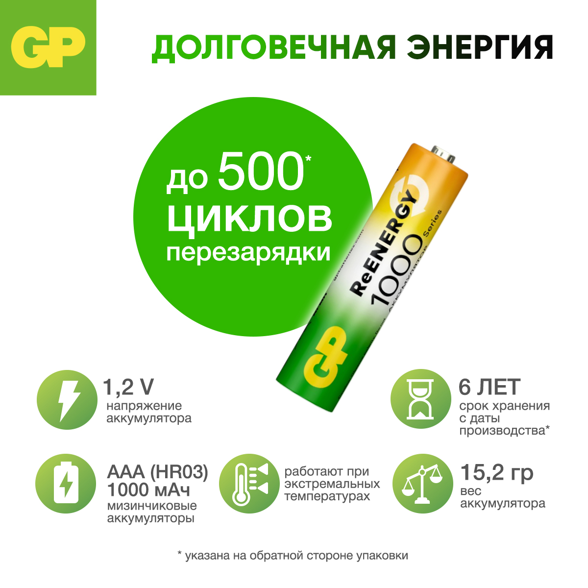 Набор аккумуляторов GP - - фото 3
